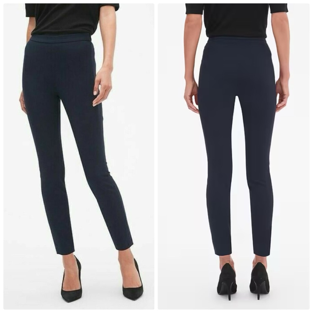 Banana Republic Devon velvet legging in navy - 6P nwt